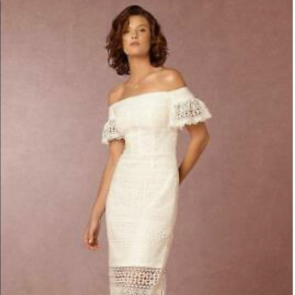 BHLDN CYNTHIA ROWLEY MAVIS WHITE OFF THE SHOULDER